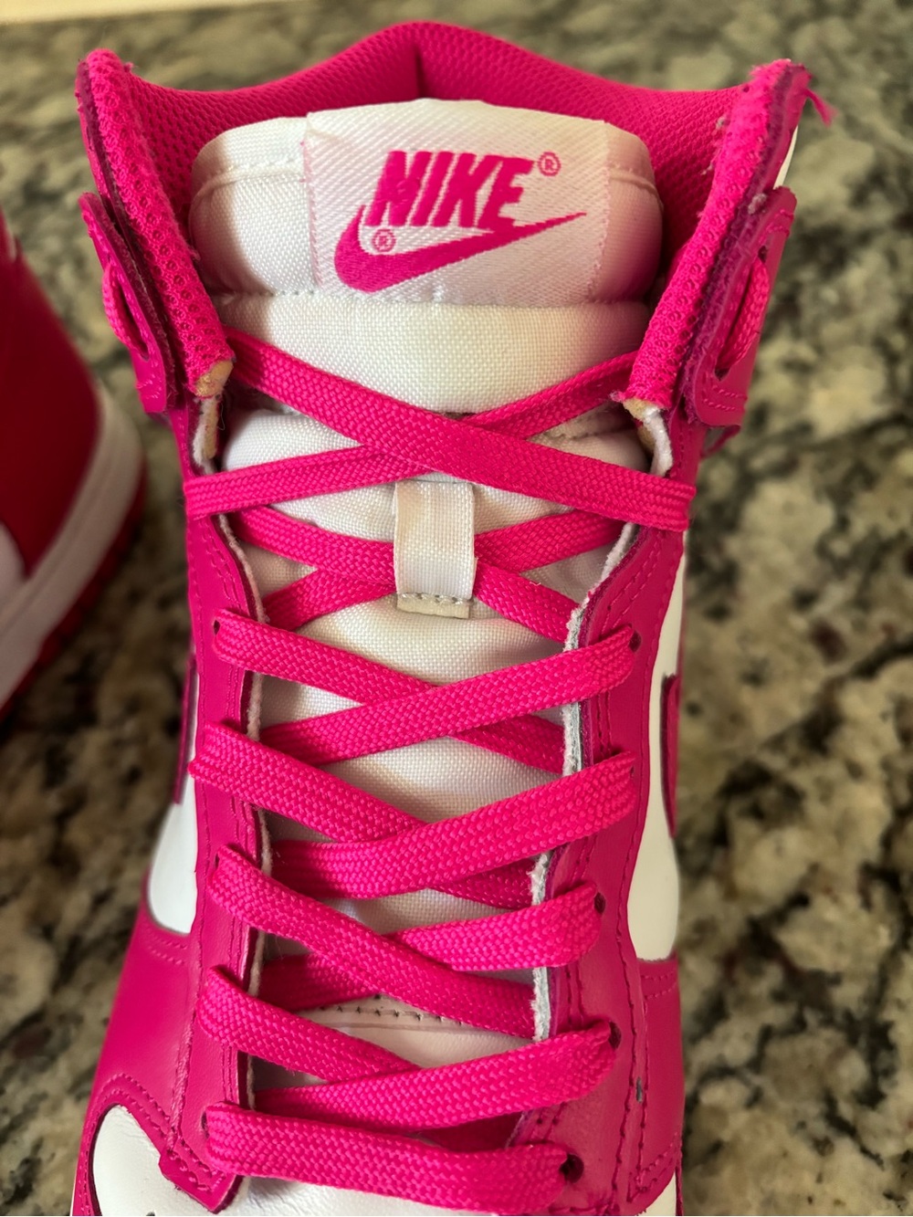 Nike Women’s High-Top Sneakers - White & Hot Pink - Picture 11 of 14
